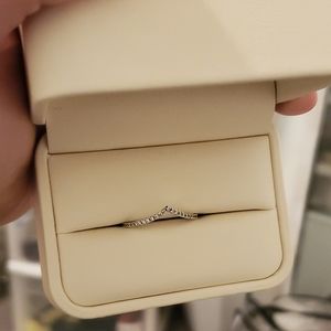 Pandora Sparkling Wishbone Ring